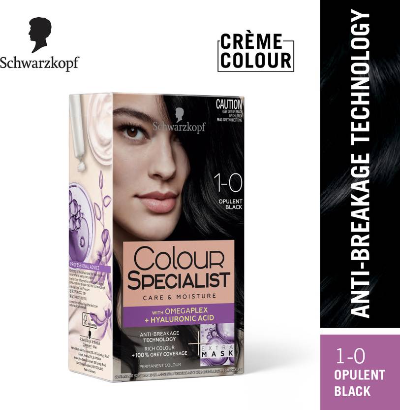 Schwarzkopf Colour Specialist At Home Permanent Hair Colour - 1.0 Opulent Black , 1.0 Opulent Black