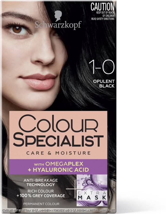 Schwarzkopf Colour Specialist At Home Permanent Hair Colour - 1.0 Opulent Black , 1.0 Opulent Black