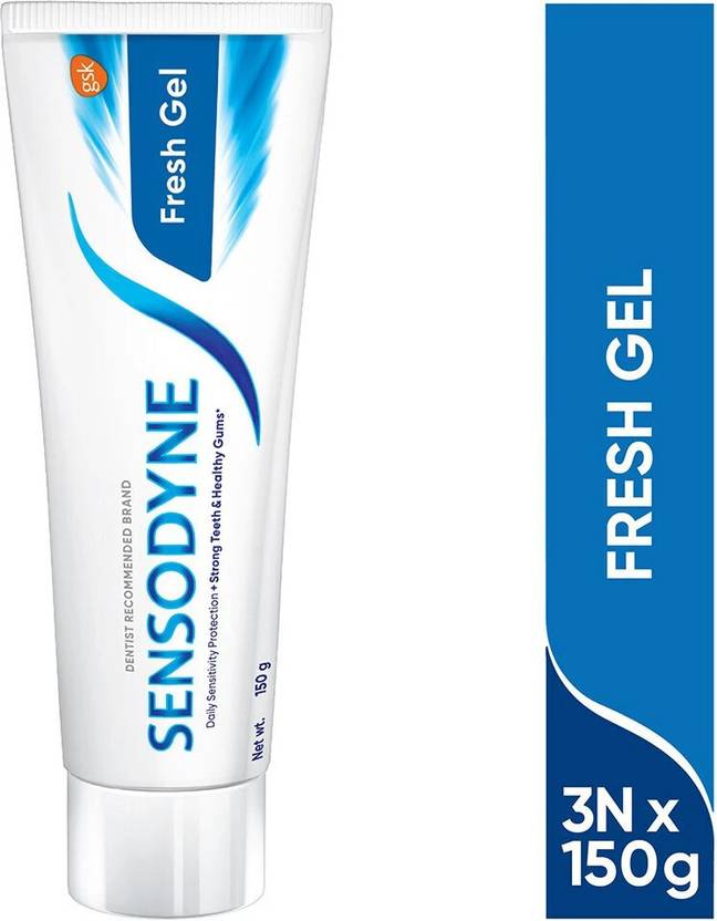 SENSODYNE Fresh Gel Combo for daily sensitive protection Toothpaste (450 g, Pack of 3)