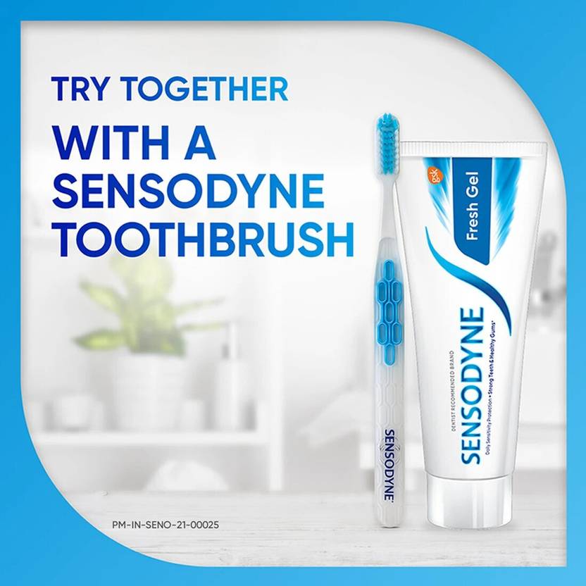 SENSODYNE Fresh Gel Combo for daily sensitive protection Toothpaste (450 g, Pack of 3)