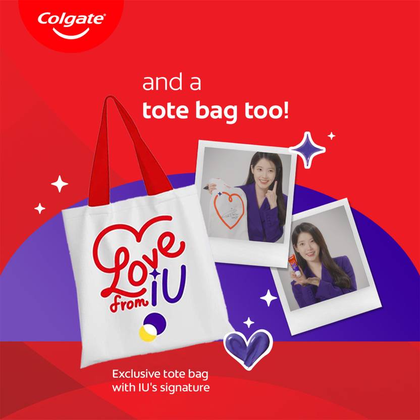 Colgate Visible White Purple Toothpaste Signed Gratitude Journal & Tote Bag Toothpaste (240 g)