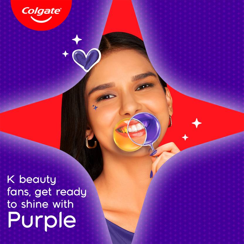 Colgate Visible White Purple Toothpaste Gariner Sakura Serum Sheet Mask Gua Sha Stone Toothpaste (240 g)