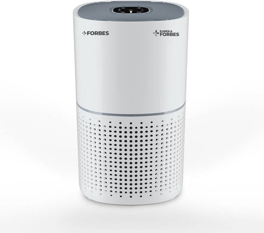 EUREKA FORBES Air Purifier 270 with True HEPA H13 Filter & Surround 360? Air Intake Technology| Removes 99.97% PM2.5, Dust, Allergens, Bacteria & Pollen| 4-Stage Purification| Covers Area up to 365 Sq. Ft.| PM2.5 Colour Indicator | Auto Mode | Filter chan