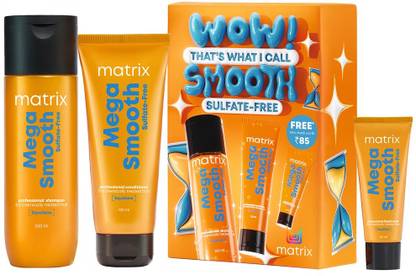 MATRIX Mega Smooth Sulfate-Free combo,Professional shampoo+conditioner+FREE mini Mask (3 Items in the set)