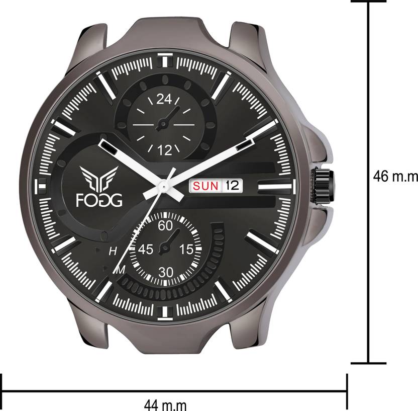 FOGG Day and Date Display Analog Watch  - For Men 1217-Black