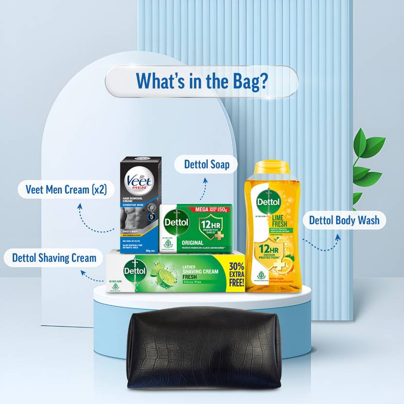 Dettol Ultimate Multipurpose Grooming & Shower Kit Men (6 Items in the set)