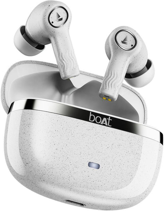 boAt Nirvana Ion ANC Pro w/ Hi-Res Audio with LDAC, ANC, 120H Battery, Multi-Connect Bluetooth (Quartz White, True Wireless)