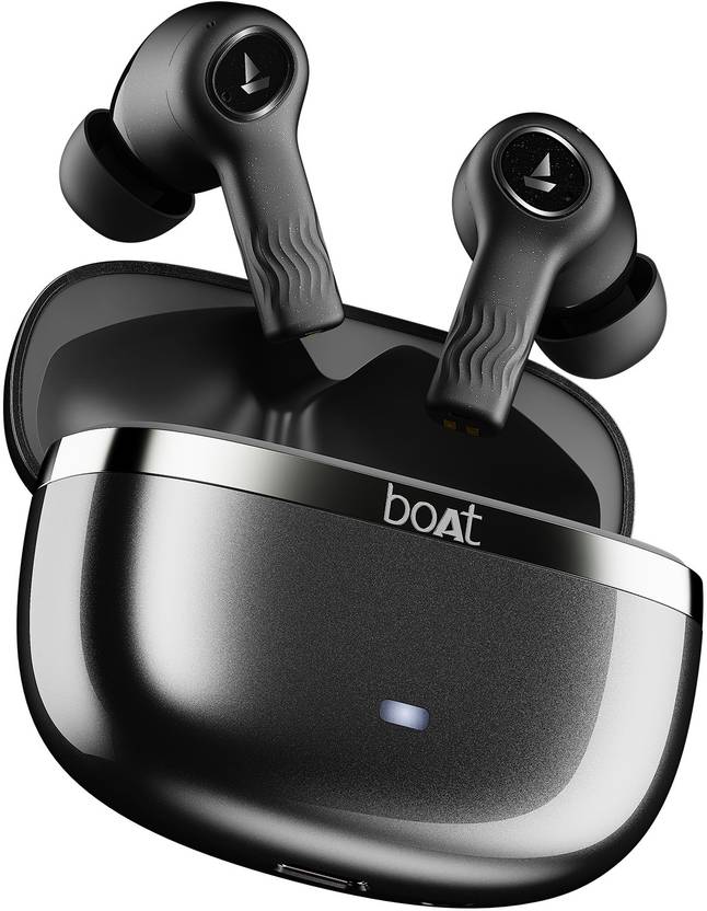 boAt Nirvana Ion ANC Pro w/ Hi-Res Audio with LDAC, ANC, 120H Battery, Multi-Connect Bluetooth (Crystal Black, True Wireless)