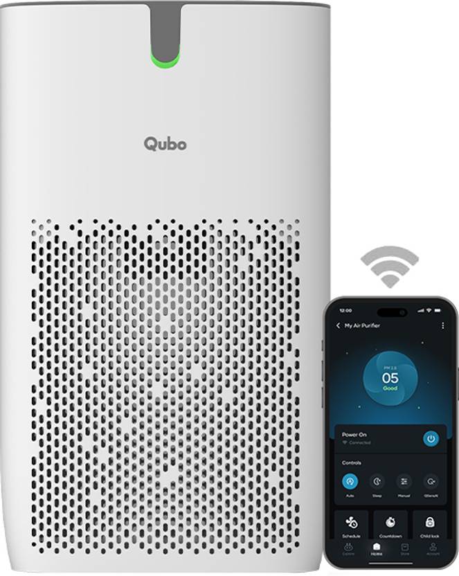 Qubo Smart Air Purifier Q400 | 400 Sqft | HEPA 13 | App & Voice Control Room Air Purifier  (White)