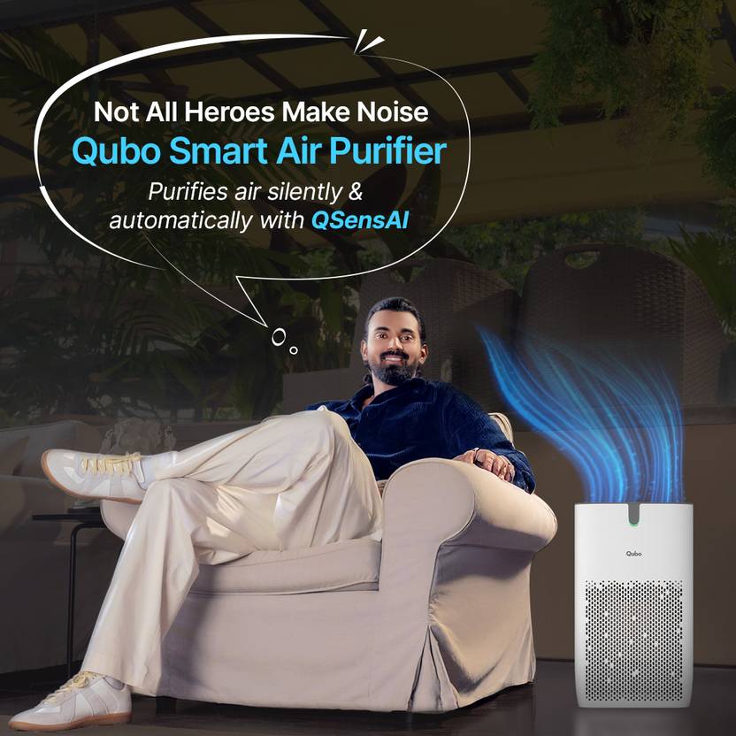 Qubo Smart Air Purifier Q400 | 400 Sqft | HEPA 13 | App & Voice Control Room Air Purifier  (White)