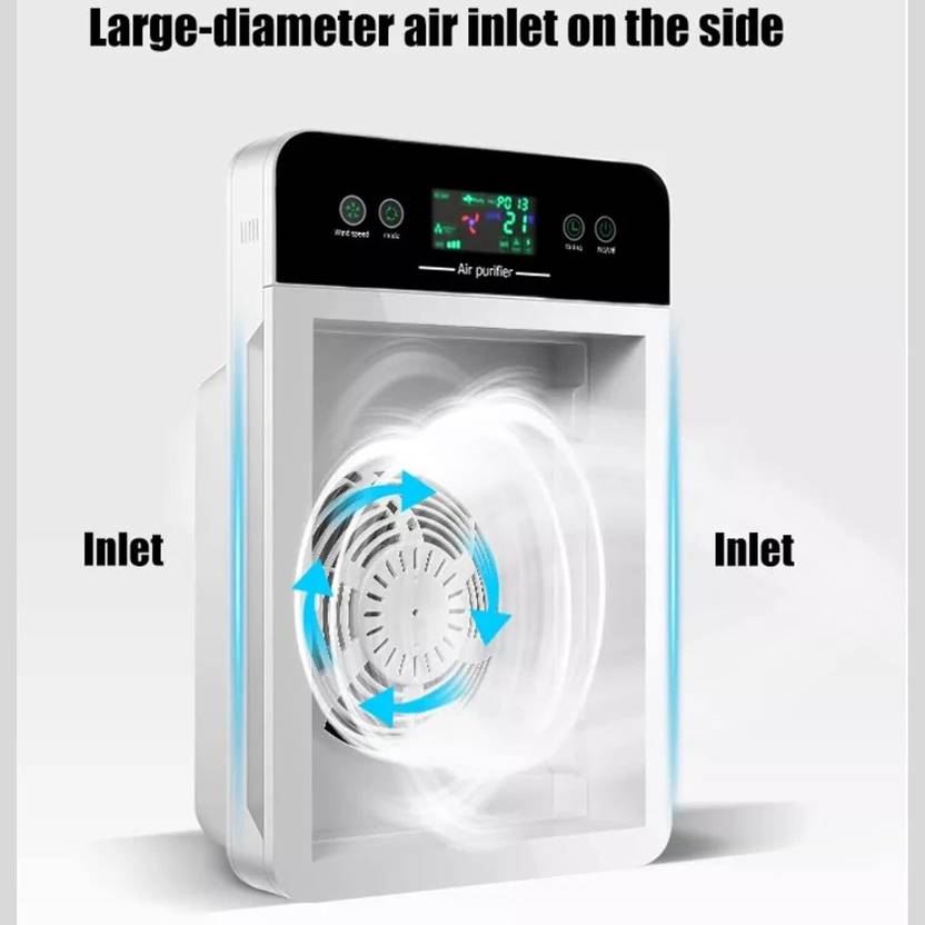 BePURE B1 4 Stage HEPA Filtration 500 sq.ft Coverage Remote control based Room Air Purifier  (Light Grey)