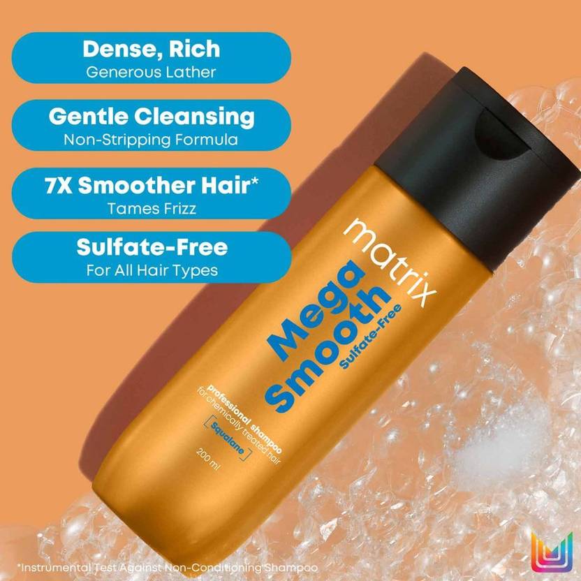 MATRIX Mega Smooth Sulfate-Free combo,Professional shampoo+conditioner+FREE mini Mask (3 Items in the set)