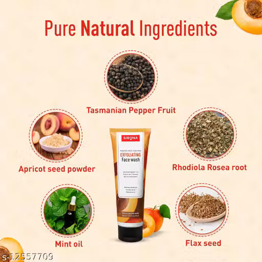 Sirona Hygiene Natural Exfoliating Face Wash - 125 ml (Pack of 2)