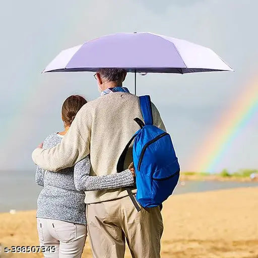 Mini Umbrella with Case for Men & Women (Manual Open) Compact Travelling Umbrella, Polyester & UV Protection Fabric for Summer/Anti-Slip Handle- 6 Frame - Springkart 