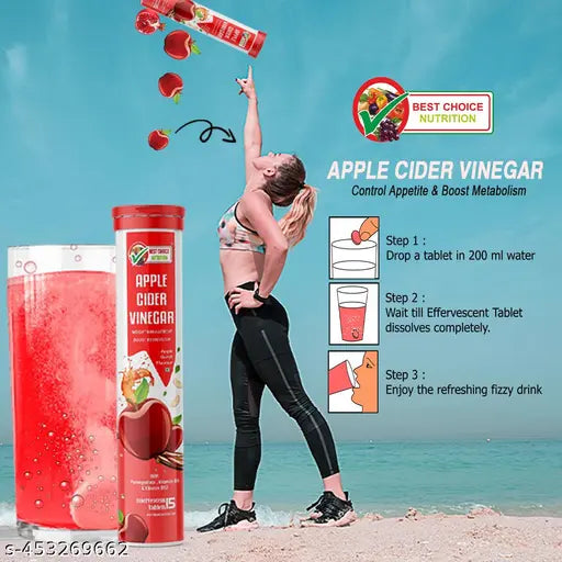 Apple Cider Vinegar Effervescent with mother for weight loss 15 tabs - Springkart 