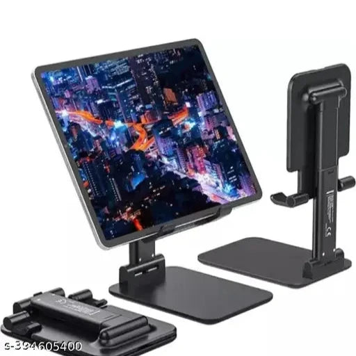 Adjustable Mobile Phone Foldable Holder Stand Dock Tabletop Mount For All Smartphones, Kindle,Ipad,Adjustable Mobile Stand,Black,