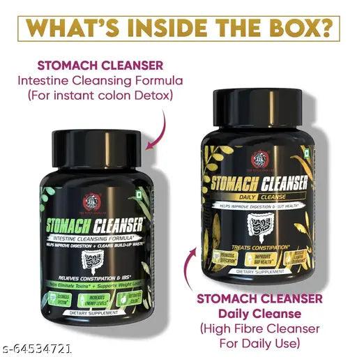 Stomach Cleanser|Natural Colon Detox Formula|Helps in Digestion & Relives Constipation (Intestine Cleanser 1pack + Daily Cleanse 1pack)