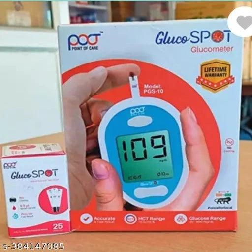 Point of Care Gluco SPOT Glucometer with 25 Test Strips - Springkart 