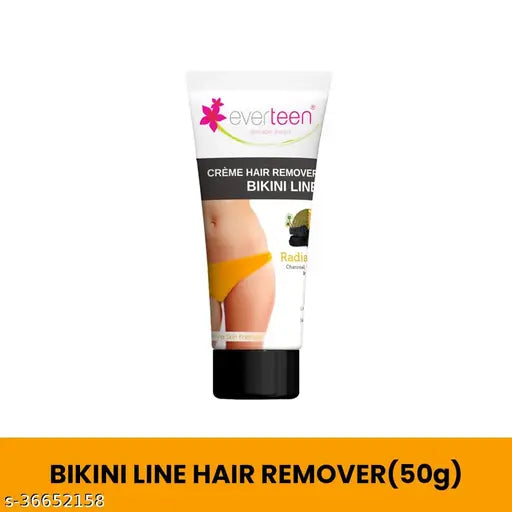 Everteen RADIANCE Bikini Line Hair Remover Creme with Charcoal, Kojic Acid and Vitamin C - 1 Pack (50gm) - Springkart 