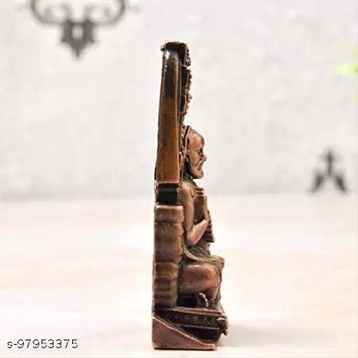 3.25 inches, Copper Handmade Ragvendra Swamy Idol, 140 Grams Pack of 1 Piece Idols & Figurines