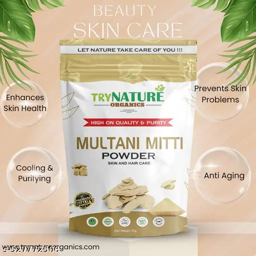 TRYNATURE ORGANICS 3-IN-1 FACE PACK COMBO | SANDALWOOD + MULTANI MITTI + ROSE POWDER | 70G EACH | NATURAL GLOW | HERBAL SKIN CARE | TAN REMOVAL | BRIGHTENING