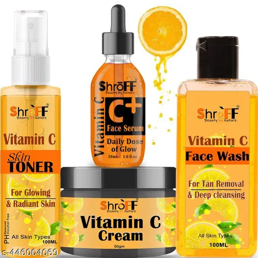 vitamin c toner (100ml) Pore Tightening Refreshing Toner, vitamin c face cream (50gm) Skin Repair, dark Circle, daily Glowing Skin, vitamin c serum (30ml) for face antiaging serum, vitamin c face wash (100ml) for oil control and remove pigmentation face w