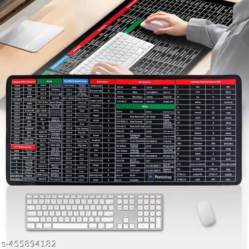 Anti-Slip Keyboard Pad with Office Software Shortcuts Pattern