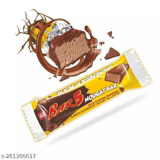 Hugs Bar 5 Choco Nougat Bar - Caramel & Nougat Chocolate (30 pcs) - Springkart 