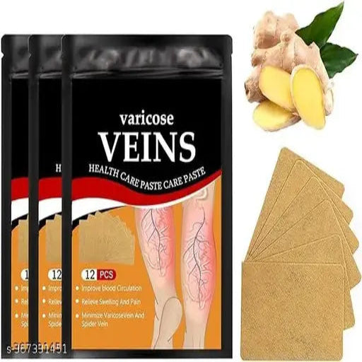 (12Pcs) Varicose Veins Patches Skin-Friendly Non-Toxic Improve Varicosity Dredge Vein Relieve