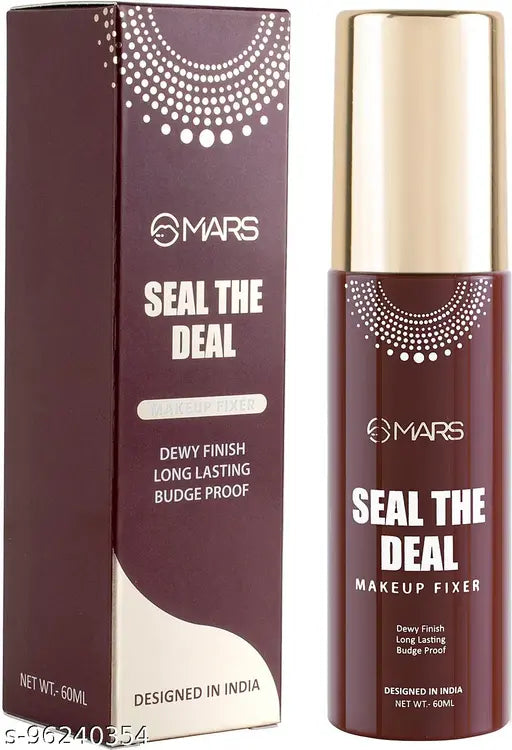 MARS Long Lasting Budge Proof Oil Free Makeup fixer Seal The Deal Primer-60 ml (Transparent) Setting Spray