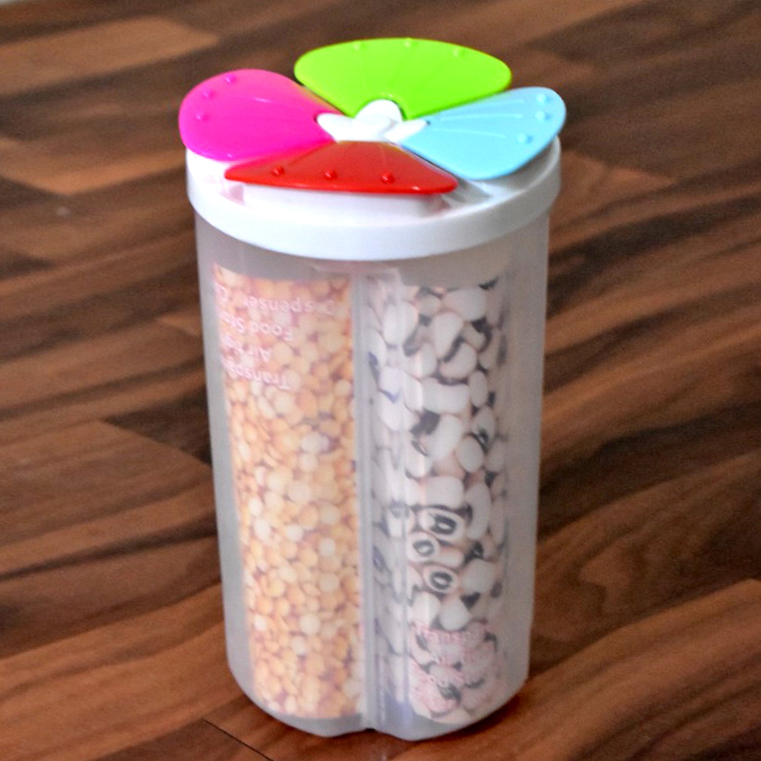 2822 4 Section Storage Containers Airtight Transparent Food Plastic Storage Container - Springkart 