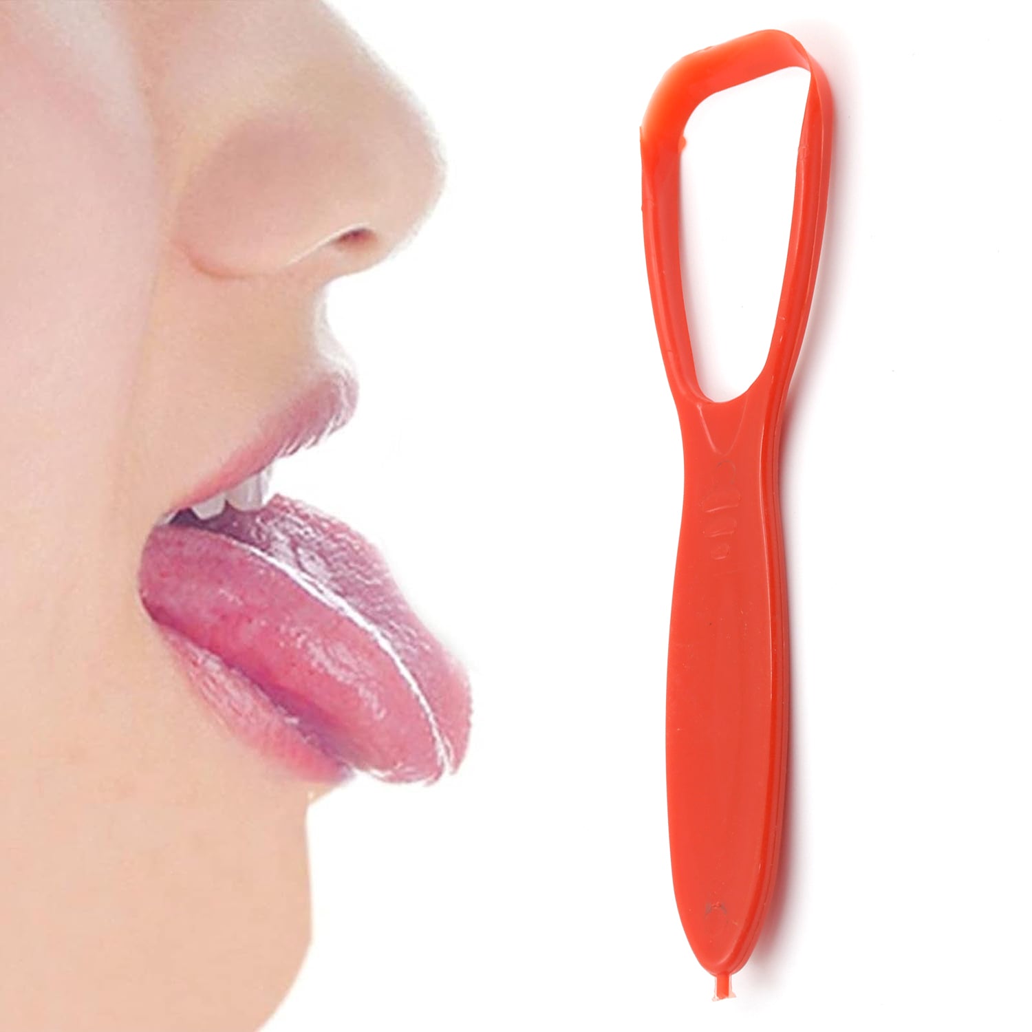 Plastic Tongue Cleaner For Kids Adults Tongue Scraper For Bad Breath Maintain Oral Hygiene For Daily Use For Fresh Breath Bacteria Removal Improved Taste Plastic With Handle Tongue Cleaner (1 Pc ) - Springkart 