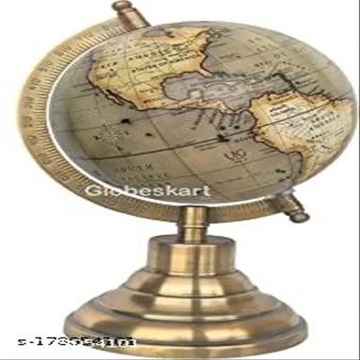 Globe With Brass Antique Arc