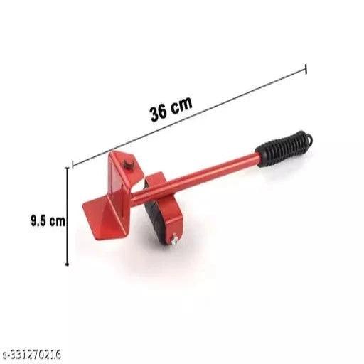 Furniture Lifter Mover Tool Set Heavy Duty Furniture Shifting Lifting Moving Tool with Wheels Pads for Easy and Safe Red Color - Springkart 