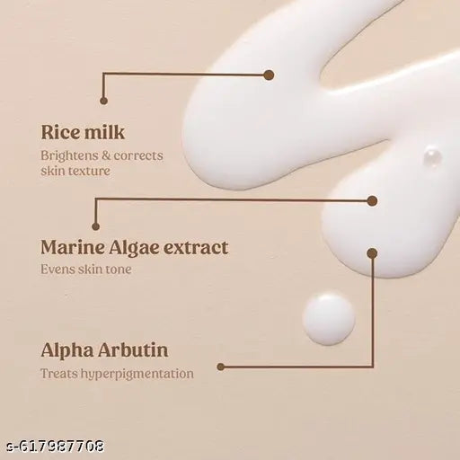 Vilvah Store Milk Drops Brightening Serum Formulated With Rice Milk Extract, Marine Algae Extract, Alpha Arbutin, Fades Scars, Brightens Skin & Even Skin Tone For All Skin Type, 20ml