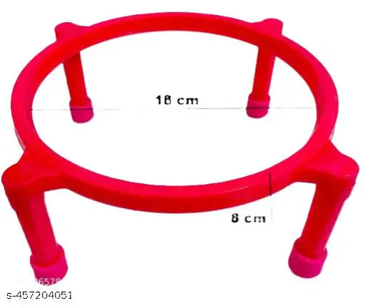 Mohit Plastic Flower Pot Stand for garden, living room, balcony,, Holds Upto 60 Kg-Pack of 16 (Red)
