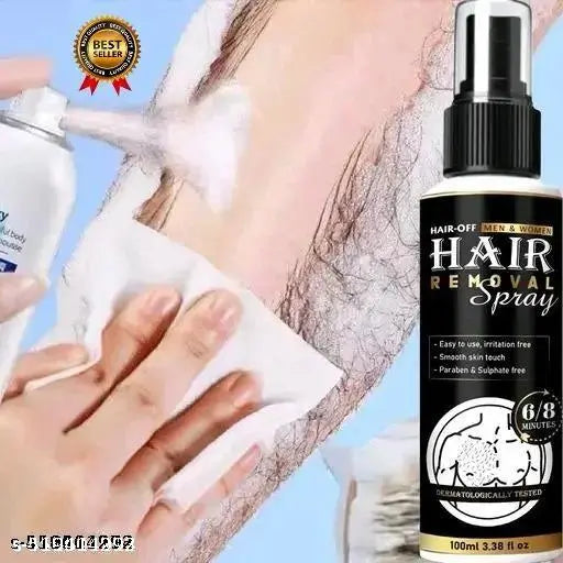 Hair Removal Spray for Men & Women Painless Full Hair Removal Spray for Chest, Back, Legs, Result Hair Remover Spray - 100ml
