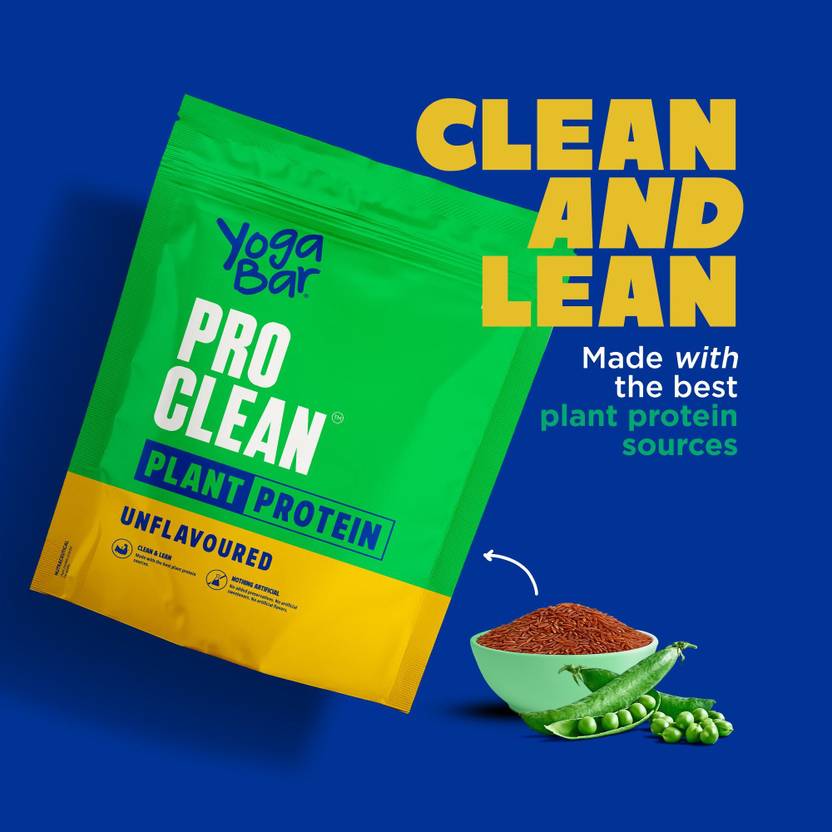 Yogabar Protien powder plant based unflavoured 500g Plant-Based Protein (500 g, Unflavoured)