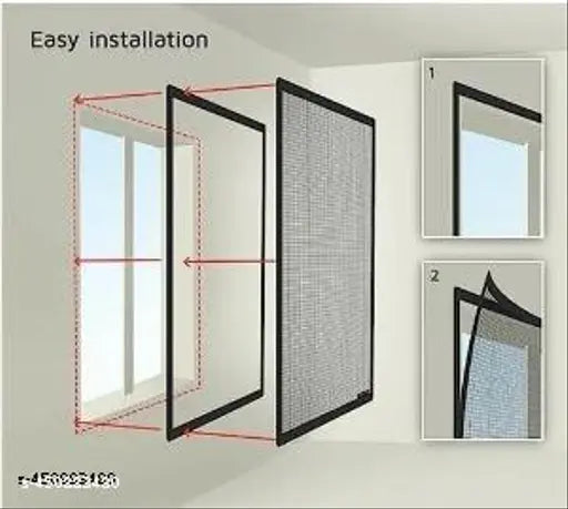 Polyester 3X4 Window Mosquito Net (White, Frame Hung)