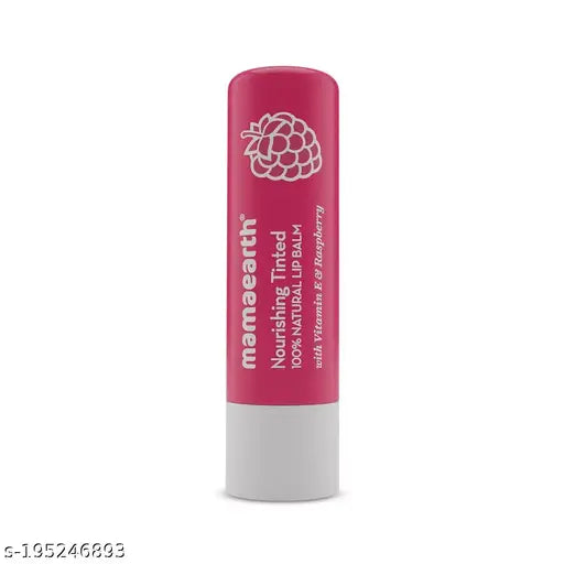 Nourishing Tinted 100% Natural Lip Balm with Vitamin E and Raspberry - 4 g