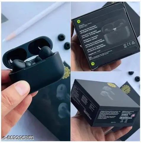 Earpods Pro Black with Case True Wireless Bluetooth Earphones with 3 Hours of Playtime & Compatible for all Smartphones (Black) TWS. BEST GOOD QUALITY HIGH QUALITY