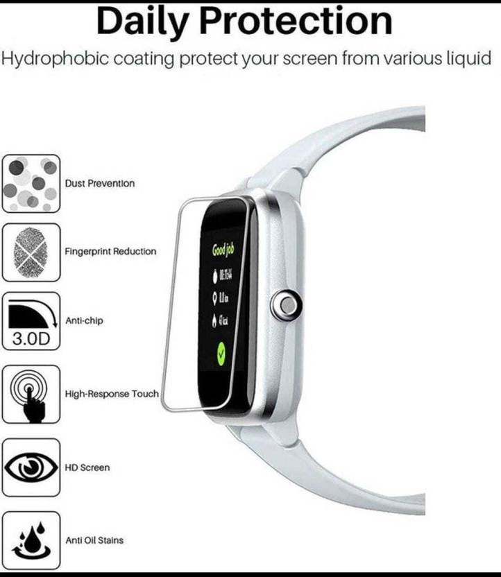 Varsha Nano Glass for Fire-Boltt Jewel, Luxury Stainless Steel Smart Watch with a 1.85 - Copy  (Pack of 1)