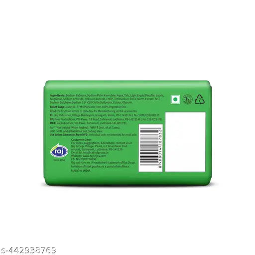 RAJ NJOY Neem Cocomut Bathing Soap For All Skin Types 1kg (Pack of 10pcs)