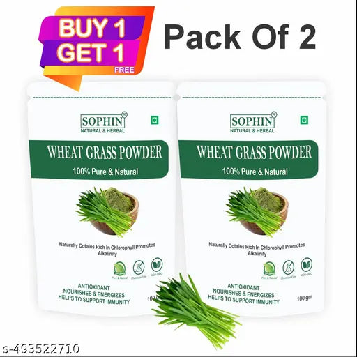 Wheat Grass Powder, Supports Immunity & Boosts Stamina, Rich in Natural Antioxidants, 100gm Pack Of 2 - Springkart 