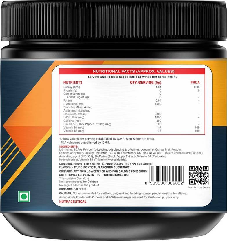 Nutrabustling Pre Workout Supplement | For Pump, Focus, Energy, Strength & Endurance | Pre Workout (200 g, Fruit Punch)