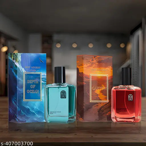 BRIT ACCENT Combo Pack Of 2|Depth Of Ocean-Canyon|Long-Lasting|Specially Currated|Eau de Toilette - 100 ml (For Men & Women)