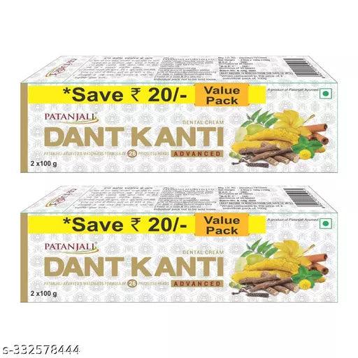 Patanjali DANT KANTI DENTAL CREAM (ADV) 2X100-GM (Pack of 2) - Springkart 