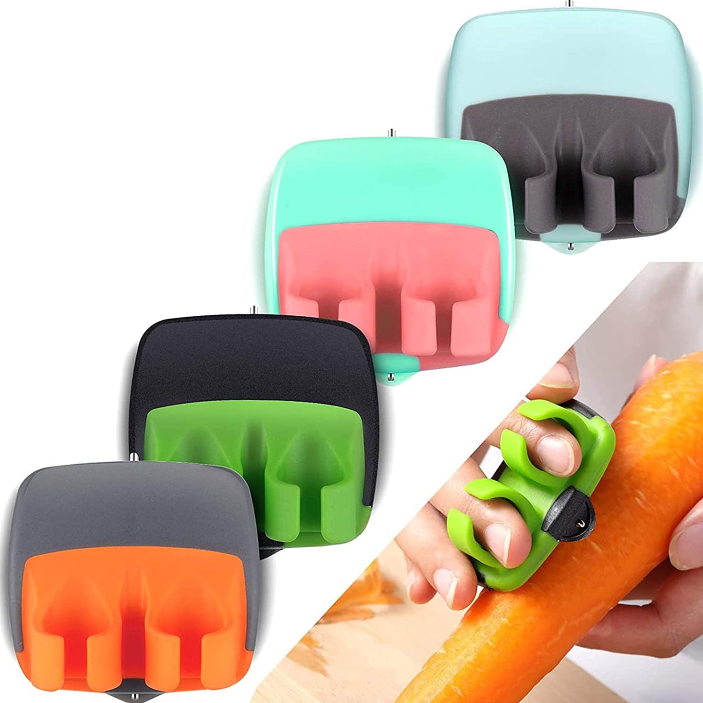 2262 Hand Palm Peeler Fruit Hand Vegetable Peeler Potato With Rubber Finger Grip Kitchen Cooking Tool Cucumber - Springkart 