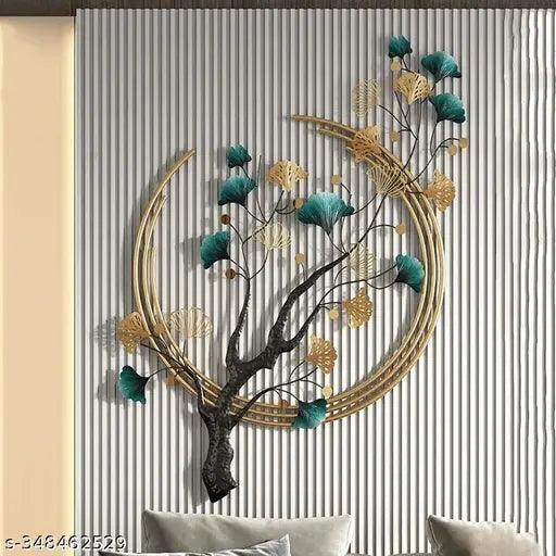 Metal Wall Art Abstract Figures Wall Sculpture for Home Decor, Living room & Bedroom (Size-46 Inches) (Colour-Multicolour).