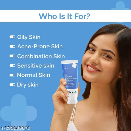 The Derma Co. 1% Kojic Acid Face Wash with Niacinamide & Alpha Arbutin For Dark Spots & Pigmentation - 100ml